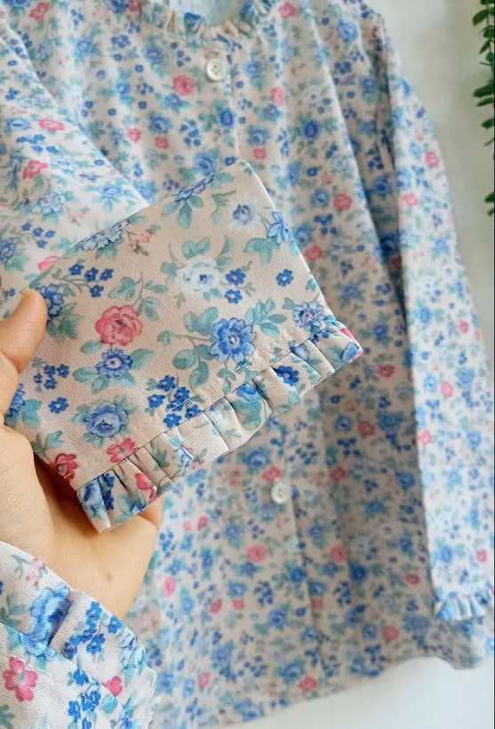 شومیز دخترانه گل گلی کد ۱۴۹۶